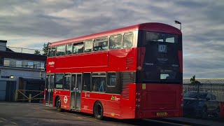 Journey on the London Bus Route 107 | VWH2241, LK66 EOL | Gemini 3 B5LH | Metroline