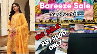 SALE -Bareeze 3p All over Embroidered