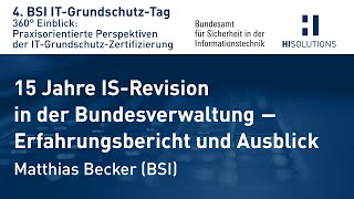 15 Jahre IS-Revision in der Bundesverwaltung - Erfahrungsbericht und Ausblick