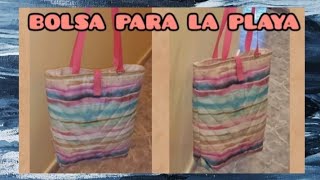 COMO HACER UNA BOLSA PARA LA PLAYA O PISCINA  FÁCIL