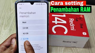 Cara aktifkan/matikan RAM tambahan di hp redmi 14c