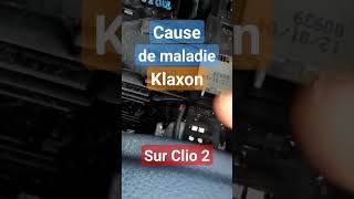 Cause de maladie Klaxon sur clio 2 | problème au volant | #shorts #clio #klaxon #mécanique #auto