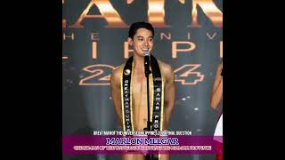 SPOTTED | GREAT MAN OF THE UNIVERSE PHILIPPINES 2024 TOP 11 QUESTION & ANSWER PORTION