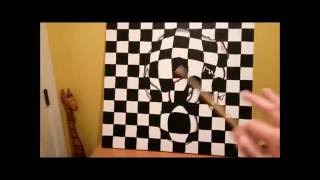 Abstract Painting Technique -  Checkered 3D Illusion STEP by STEP