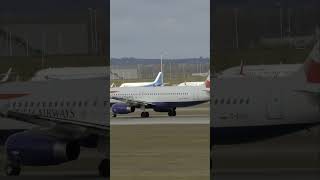 🛫 British Airways Airbus A320-232 G-EUUL taking off at Munich Airport (MUC) #planespotting