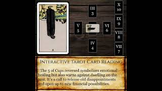 Celtic Cross Wealth: Five of Cups in Position 2 Reversed - Financial Regret