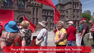 The For a Free Macedonia Protest,  in Toronto, Canada on the Macedonian Heritage Hour, OMNI TV