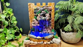 Beautiful Rock shape garden waterfall fountain water fountain making at home