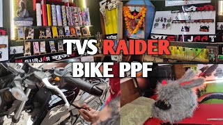 TVS RAIDER 🏍 125 CC PPF  || RAHUL DHANAK 🔥|| lamination is must 💯