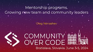 Mentorship programs. Growing new team and community leaders