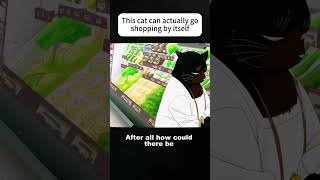 This cat can actually go shopping by itself #anime #cartoon