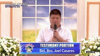 JMCIM | Testimony Portion | Bel. Bro. Joel Casares | September 29, 2024