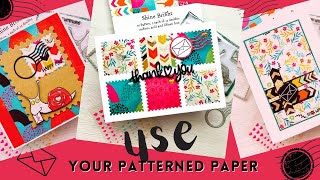 USING UP THOSE PAPERS!!!! 3 fun cards #cards #cardmaking #papercraft #funkyfossildesigns #paper