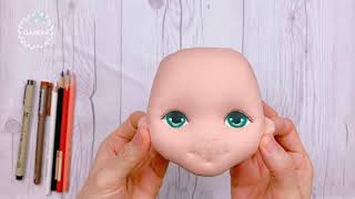 How to paint a doll face / 40cm doll_s_body_05