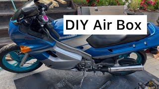 DIY Pod Air Filter & Intake Box Build - 2001 Kawasaki 250R ZZR250 EX250