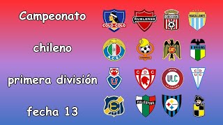 Campeonato chileno primera división 2023 Fecha 13