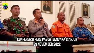 Konferensi Pers Pasca Bencana Cianjur 29 November 2022