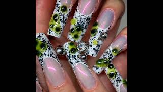 Gem nail designs#beautiful #stylish #