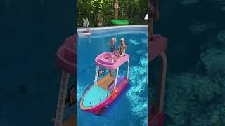 Barbie boat #barbie #barbiedoll #doll #barbiemovie #waterfun