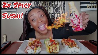 New!! Samyang 2x Spicy Mayo | Fried Sushi Mukbang