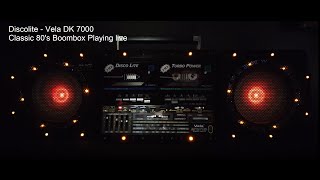 Vela DK 7000 Discolite  plays live  - a mesmerizing light show from the 80's classic Boombox