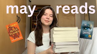 may reading wrap up 🌷📖 romance, fantasy, ya dystopian & more