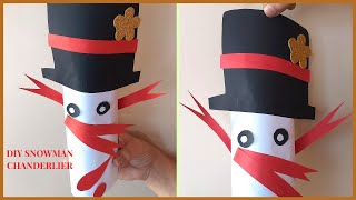 DIY SNOWMAN CHANDELIER |HOW TO MAKE SNOWMAN CHANDELIER FOR CHRISTMAS |CHRISTMAS CRAFTS IDEA FOR KIDS