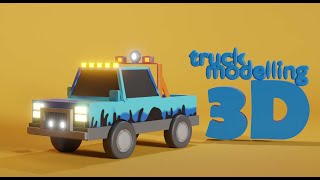 3D Minimalistic Truck modelling Tutorial- Blender