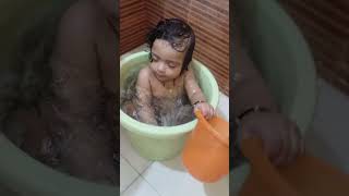 Baby enjoying in water #shorts #ytshorts #baby