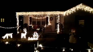 Put the Christmas lights on the house today.MP4