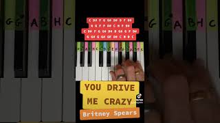 You drive me crazy - Britney Spears, piano tutorial, jak zagrać na pianinie #pianotutorial #britney