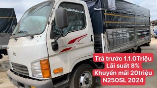 Trả Trước 110Triệu | Lãi suất 8% | N250SL 2024 - Thùng 4m3 | Hữu Nhân - 0794.742.787 #otomiennam