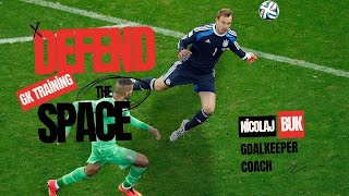 Goalkeeper training - Defend the space