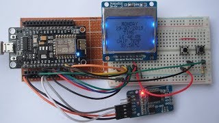 ESP8266 NodeMCU with DS3213 RTC and Nokia 5110 LCD