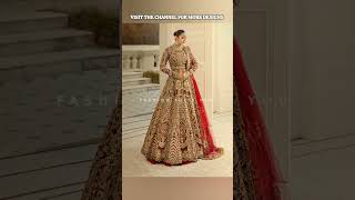 New Pakistani Bridal Lehenga Designs 2024 | Beautiful Red Lehenga Collection #youtubeshorts #shorts