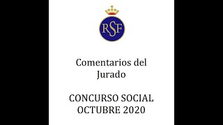 Comentarios Jurado CONCURSO SOCIAL OCTUBRE 2020