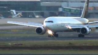 UPS (United Parcel Service) Boeing 767-34AERF [N340UP] Landing at Cologne-Bonn (CGN) HD