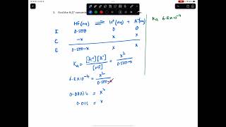 Determine the H3O+ conc. for a weak acid using ICE tables