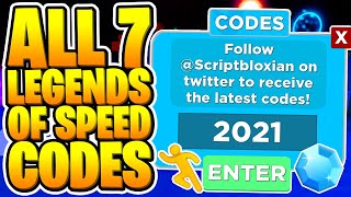 All 7 Legends of Speed Codes *GEMS + STEPS* Roblox (2021 January)