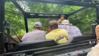 Riding in back of Polaris-Woodlands 2024