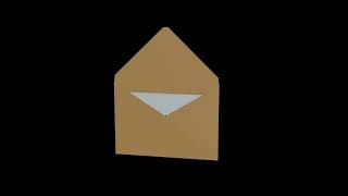 3d Animated envelope made in Blender #blender #animation #modelling #blender3d #shorts