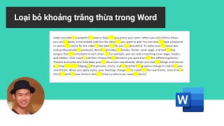 Loại bỏ khoảng trắng, xoá khoảng trắng thừa trong Word