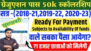 Graduation Pass Scholarship Payment Kab Aayega| Graduation Pass Scholarship Payment Kaise Check Kare