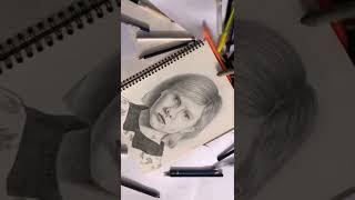 Aurora a dangerous thing  - Pencil Drawing - Sketch Portrait