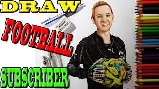 Draw Subscriber - Realistic Drawing (Color) #0052  [HD] [Speed drawing] [Football]