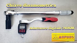 Adattatore digitale di coppia Anpuds | test con chiave dinamometrica parkside | torque adapter 340NM