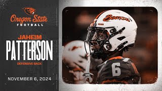 Oregon State Football Interview: Jaheim Patterson (11/6/24)