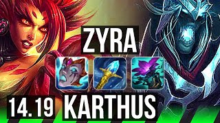 ZYRA vs KARTHUS (JGL) | 14/5/15 | EUW Master | 14.19