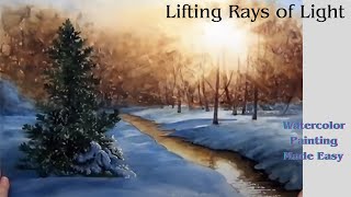 How to Lift Rays Of Light from Any Watercolor Painting - Watercolor Effects by Deb Watson