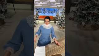 Екатерина Стриженова вышла в утренний эфир в платье с Елецким кружевом.